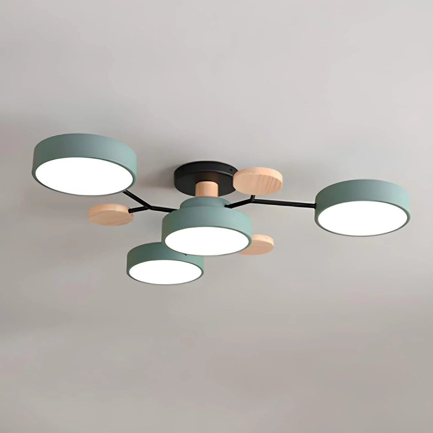 Modern Halo LED Semi-Flush Ceiling Light