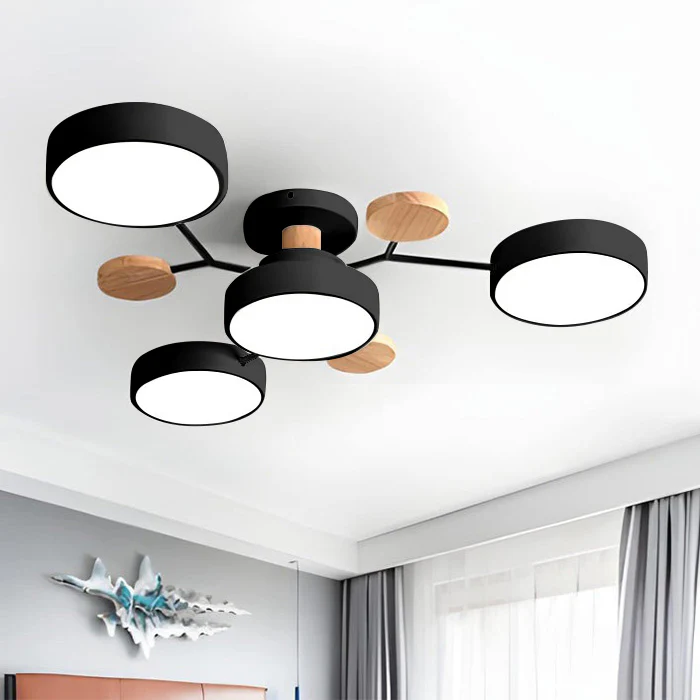 Modern Halo LED Semi-Flush Ceiling Light
