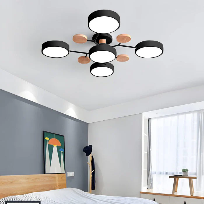 Modern Halo LED Semi-Flush Ceiling Light