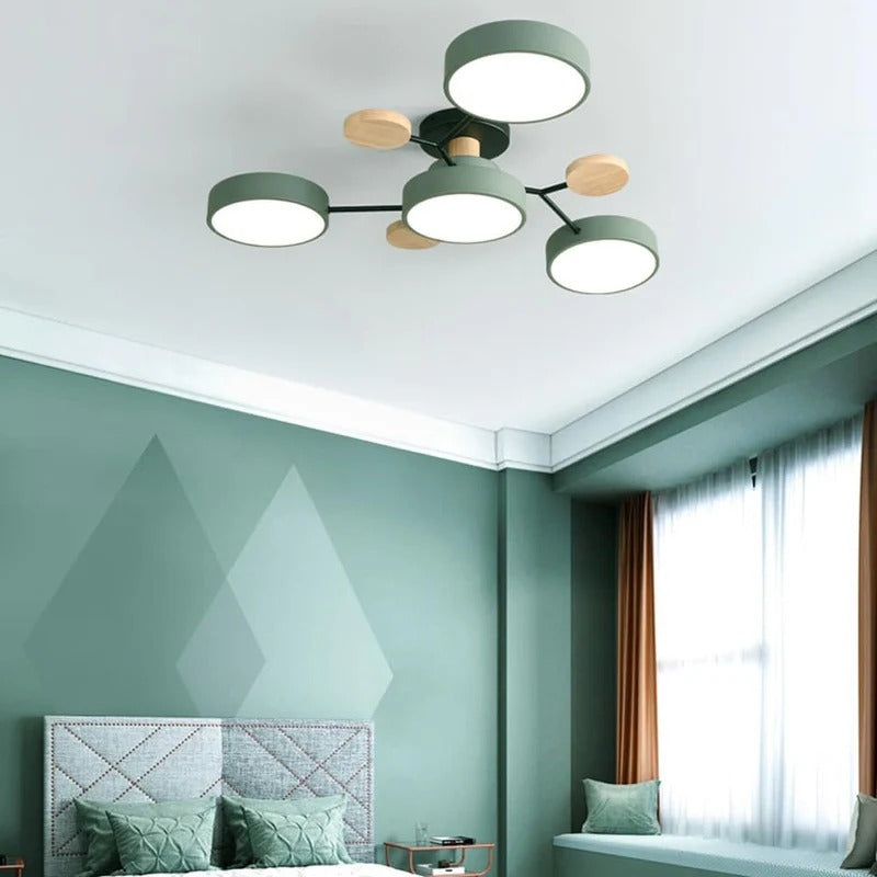 Modern Halo LED Semi-Flush Ceiling Light