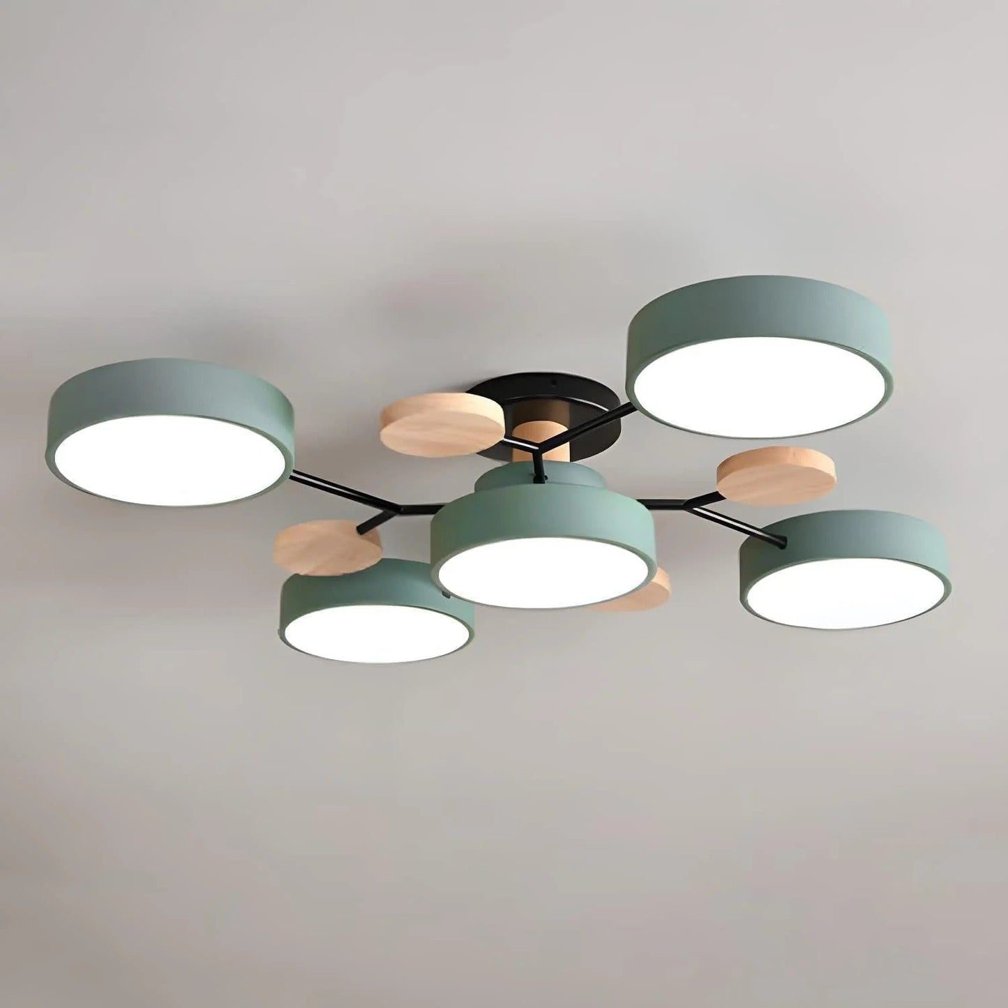 Modern Halo LED Semi-Flush Ceiling Light