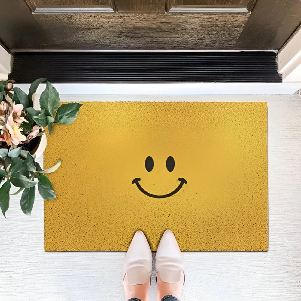 Smiley Face Non-Slip Doormat