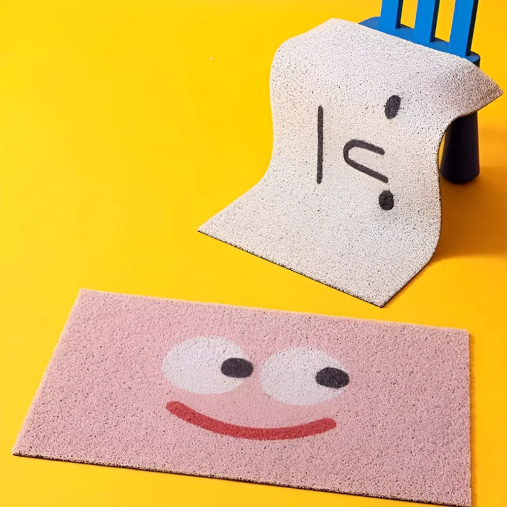 Smiley Face Non-Slip Doormat
