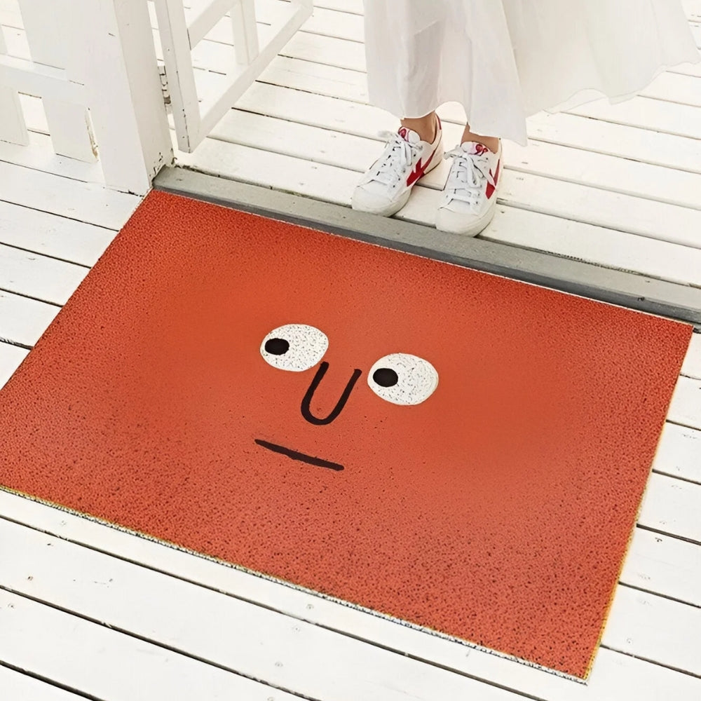 Smiley Face Non-Slip Doormat