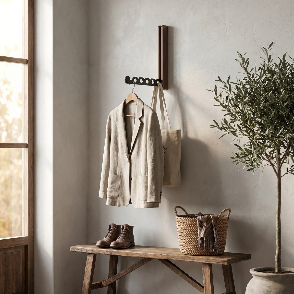 Collapsible Wooden Clothes Rail – Space-Saving Hanger