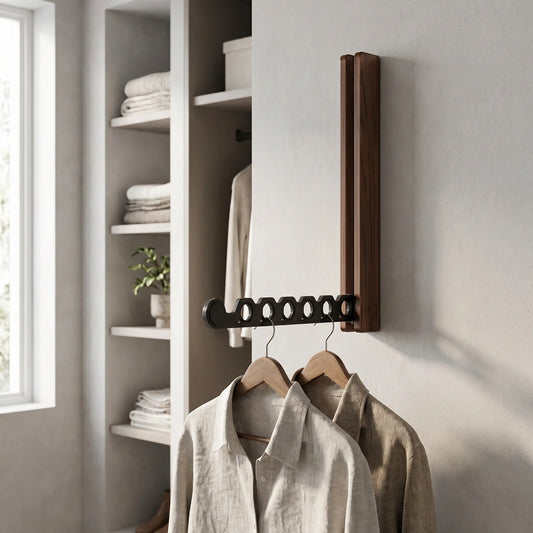 Collapsible Wooden Clothes Rail – Space-Saving Hanger
