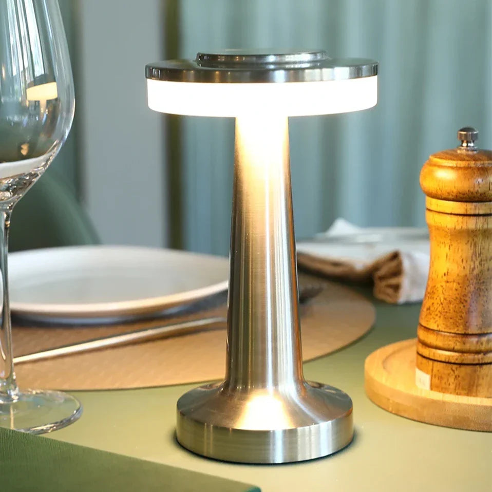 Portable Dimmable Table Lamp – Retro Cordless LED Light