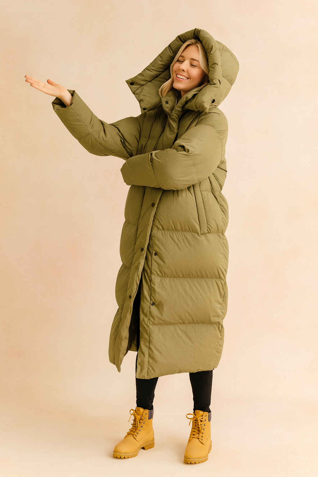 Women’s Long Quilted Hooded Winter Jacket