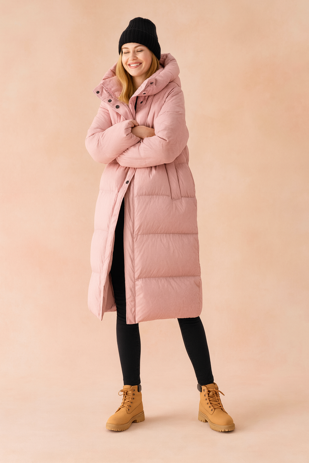 Women’s Long Quilted Hooded Winter Jacket