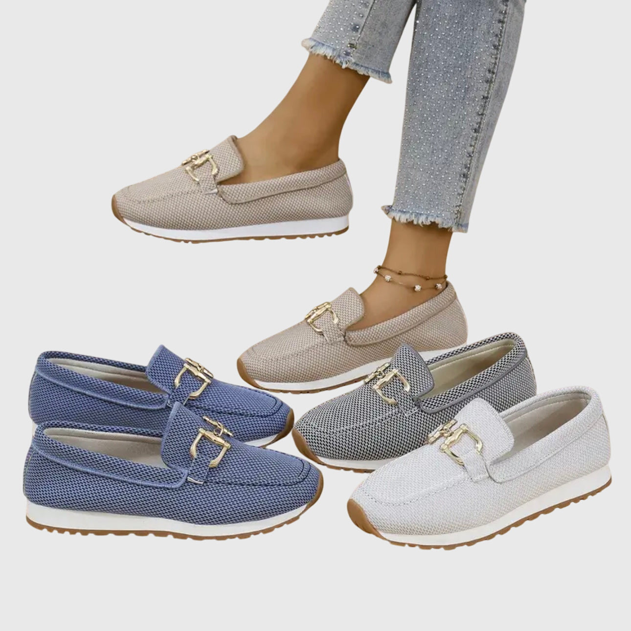 Women's Orthopedic Buckle Detail Loafers