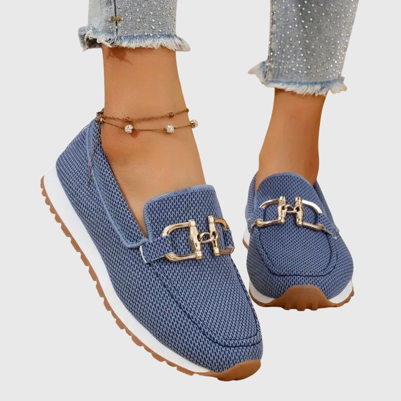 Women's Orthopedic Buckle Detail Loafers