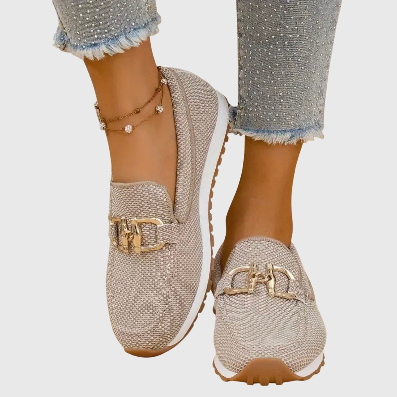 Women's Orthopedic Buckle Detail Loafers