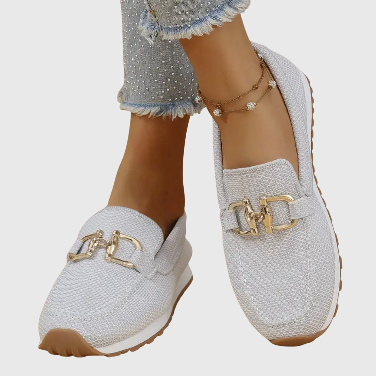 Women's Orthopedic Buckle Detail Loafers