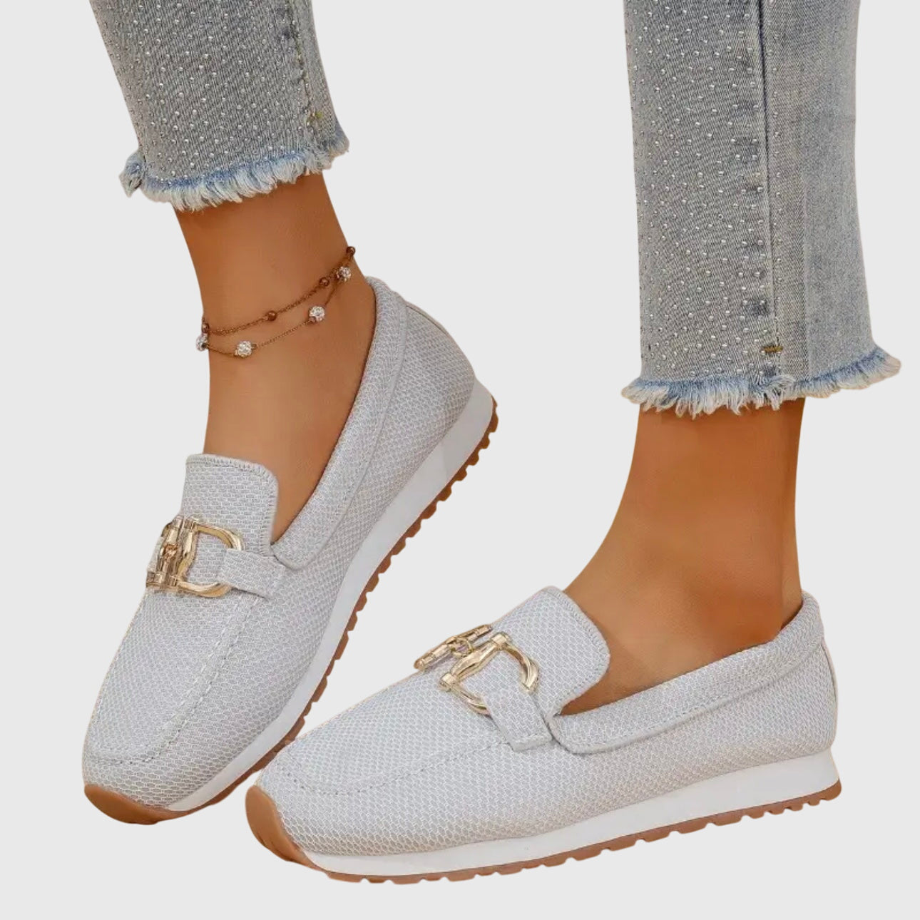 Women's Orthopedic Buckle Detail Loafers