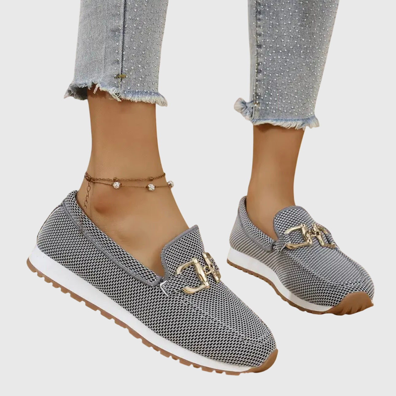 Women's Orthopedic Buckle Detail Loafers