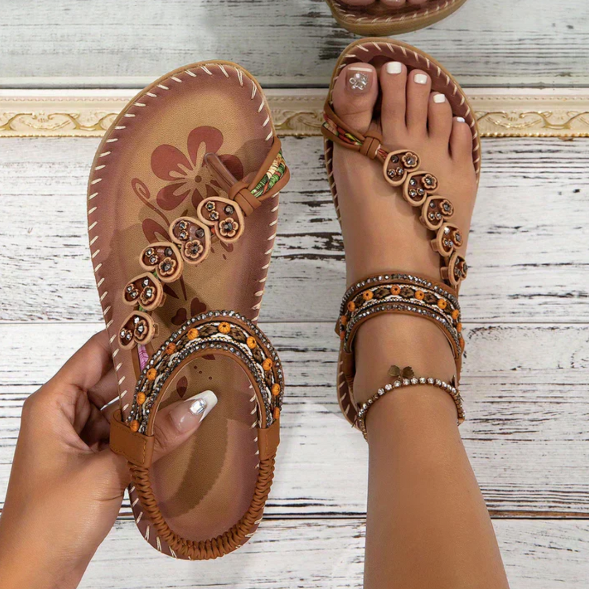Women’s Orthopaedic Boho T-Strap Sandals