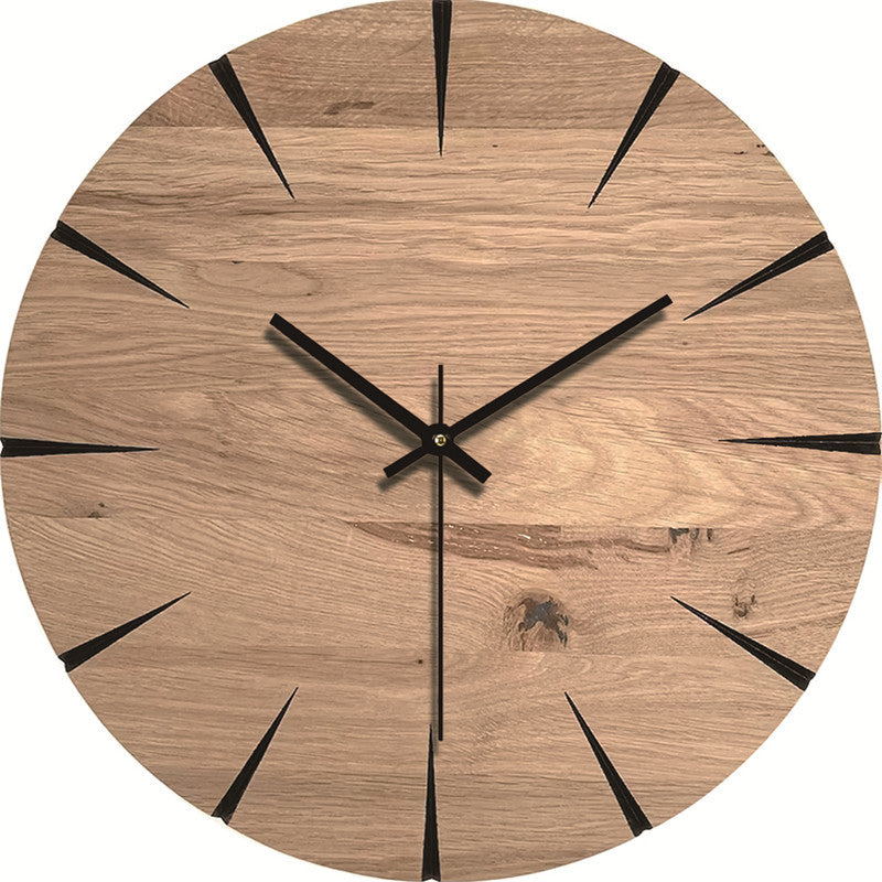 Silent Wood-Grain Wall Clock