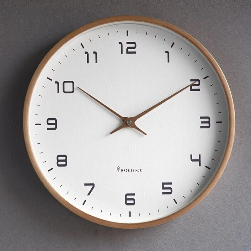Scandinavian Wooden Silent Wall Clock